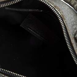Alexander Wang Metallic Grey Pebbled Leather Rocco Duffle Bag