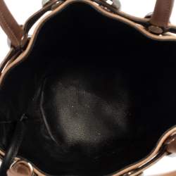 Alexander Wang Metallic Rose Gold Satin Woven Studded Bucket Bag