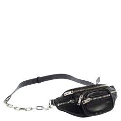 Alexander Wang Black Leather Mini Attica Belt Bag