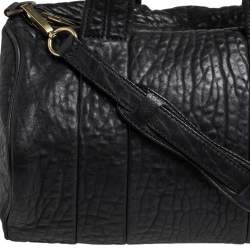 Pre Owned Alexander Wang Black Pebbled Leather Rocco Duffle Bag