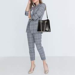 Pre Owned Alexander Wang Black Leather Genesis Box Chain Tote