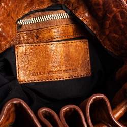 Pre Owned Alexander Wang Brown Textured Leather Diego Bucket Bag