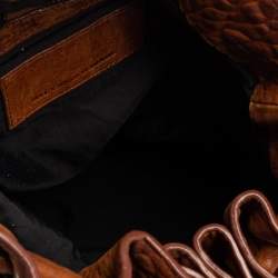 Pre Owned Alexander Wang Brown Textured Leather Diego Bucket Bag