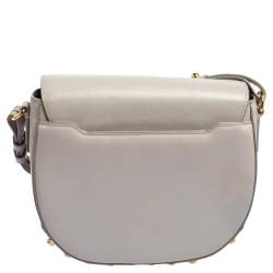Alexander Wang Grey Leather Studded Lia Shoulder Bag