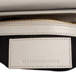 Alexander Wang Grey Leather Studded Lia Shoulder Bag