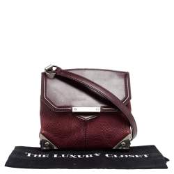 Alexander Wang Burgundy Textured Leather Shoulder Bag