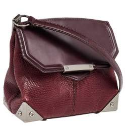 Alexander Wang Burgundy Textured Leather Shoulder Bag