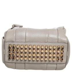 مملوكة مسبقًا حقيبة أليكساندر وانغ روكو دوفيل جلد رصاصي منقوش