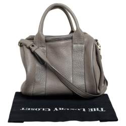 مملوكة مسبقًا حقيبة أليكساندر وانغ روكو دوفيل جلد رصاصي منقوش