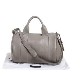 Alexander Wang Grey Pebbled Leather Rocco Duffle Bag