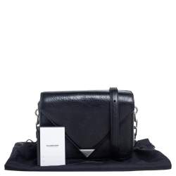 Alexander Wang Black Crinkled Leather Small Prisma Shoulder Bag