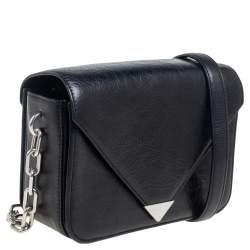 Alexander Wang Black Crinkled Leather Small Prisma Shoulder Bag