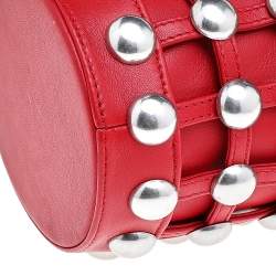 Alexander Wang Red Leather Mini Studded Bucket Bag