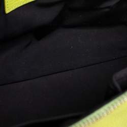 Pre Owned Alexander Wang Lime Green Textured Leather Rocco Duffel Bag