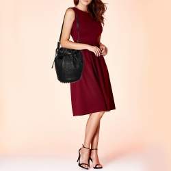 Alexander Wang Black Textured Leather Diego Bucket Bag