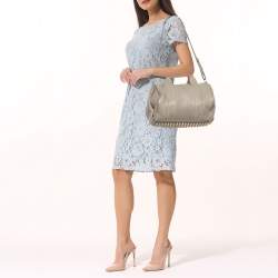 Pre Owned حقيبة اليكساندر وانغ روكو دوفيل جلد محبب رمادي