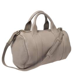 Pre Owned حقيبة اليكساندر وانغ روكو دوفيل جلد محبب رمادي