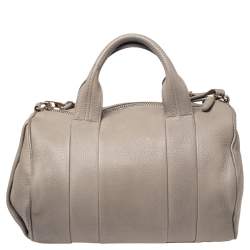Pre Owned حقيبة اليكساندر وانغ روكو دوفيل جلد محبب رمادي