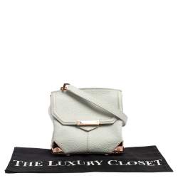 Pre Owned حقيبة كتف اليكساندر وانغ ماريون جلد أزرق باهت 