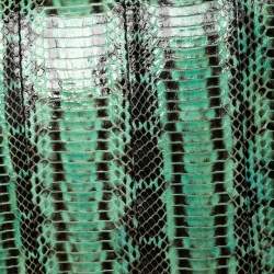 Alexander Wang Green/Black Snakeskin and Leather Flap Shoulder Bag