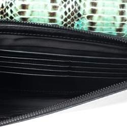 Alexander Wang Green/Black Snakeskin and Leather Flap Shoulder Bag