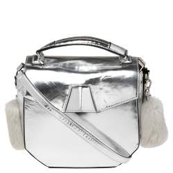 Pre Owned Alexander Wang Silver Laminated Leather Devere Top Handle Bag
