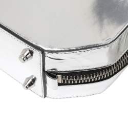 Pre Owned Alexander Wang Silver Laminated Leather Devere Top Handle Bag