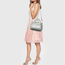 Alexander Wang Metallic Silver Leather Small Rockie Satchel
