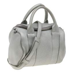 Alexander Wang Metallic Silver Leather Small Rockie Satchel