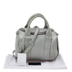 Alexander Wang Metallic Silver Leather Small Rockie Satchel