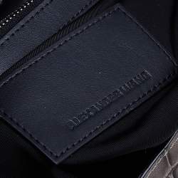 Alexander Wang Grey Croc Embossed Leather Prisma Drawstring Backpack