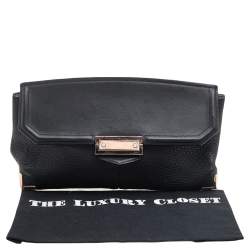 Pre Owned Alexander Wang Black Leather Marion Prisma Clutch