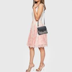 Alexander Wang Grey/Black Croc Embossed Leather Mini Marion Prisma Shoulder Bag