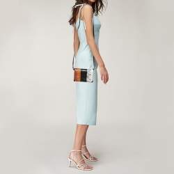 Alexander Wang Multicolor Lizard Embossed Metal Flap Clutch Bag