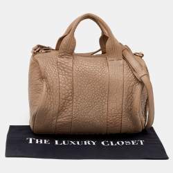 مملوكة مسبقًا حقيبة ساتشل أليكساندر وانغ روكو جلد بيج داكن