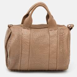 مملوكة مسبقًا حقيبة ساتشل أليكساندر وانغ روكو جلد بيج داكن