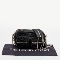 Alexander Wang Black Suede And Leather Chain Shoulder Bag