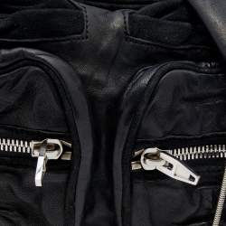 Alexander Wang Black Suede And Leather Chain Shoulder Bag