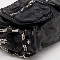 Alexander Wang Black Suede And Leather Chain Shoulder Bag