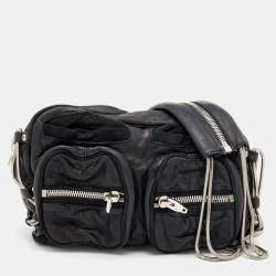 Alexander Wang Black Suede And Leather Chain Shoulder Bag