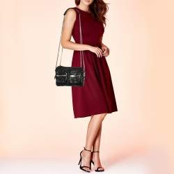Alexander Wang Black Suede And Leather Chain Shoulder Bag