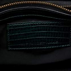 Alexander Wang Green Croc Embossed And Iguana Leather Marion Prisma  Shoulder Bag