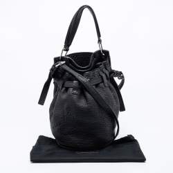 Alexander Wang Black Textured Leather Diego Bucket Bag
