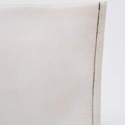 Alexander Wang White/Black Leather Slim Wristlet Clutch