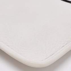 Alexander Wang White/Black Leather Slim Wristlet Clutch