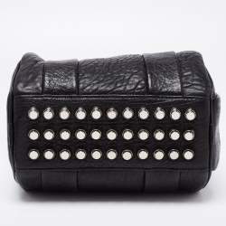 Pre Owned Alexander Wang Black Textured Leather Mini Rocco Duffel Bag