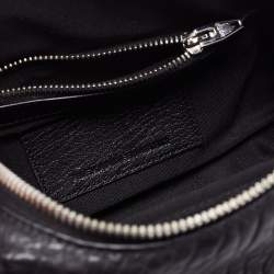 Pre Owned Alexander Wang Black Textured Leather Mini Rocco Duffel Bag