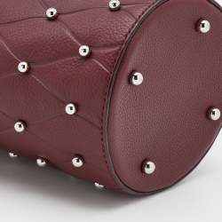Alexander Wang Burgundy Leather Mini Roxy Studded Bucket Bag