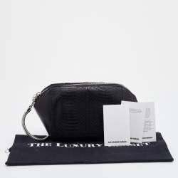 Alexander Wang Black Watersnake Leather Chastity Pouch