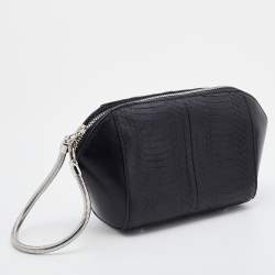 Alexander Wang Black Watersnake Leather Chastity Pouch
